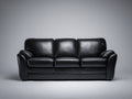 Canapé 3 places en simili cuir 218x92x86 cm - noir - style classique