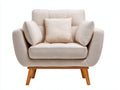 Fauteuil en tissu 105x90x92 cm - beige et naturel - style scandinave
